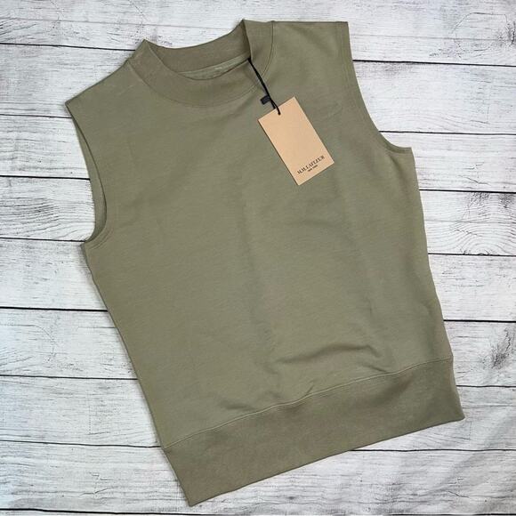 M.M. Lafleur NWT The Toni Top - Light French Terry Tank Top Laurel Green Size XS - Picture 1 of 11